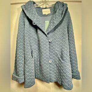 Coldwater Creek Medium Dusty Blue Quilted Jacket NEW WITH TAGS